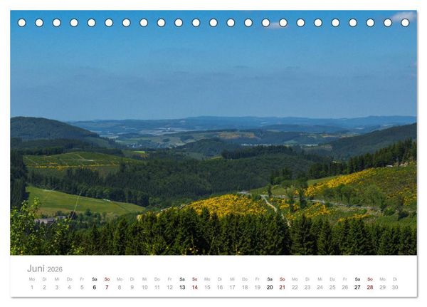 Produktbild: Sauerl&auml;nder Berge (Tischkalender 2026 DIN A5 quer), CALVENDO Monatskalender