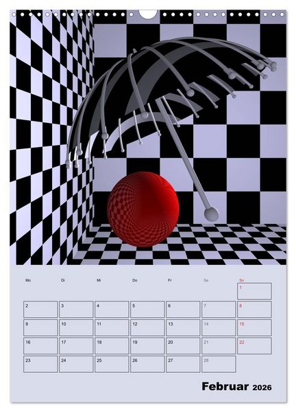 Produktbild: OpArt und mehr (Wandkalender 2026 DIN A3 hoch), CALVENDO Monatskalender