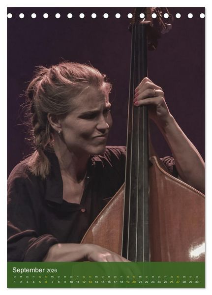 Produktbild: Women singing and playing Jazz (Tischkalender 2026 DIN A5 hoch), CALVENDO Monatskalender