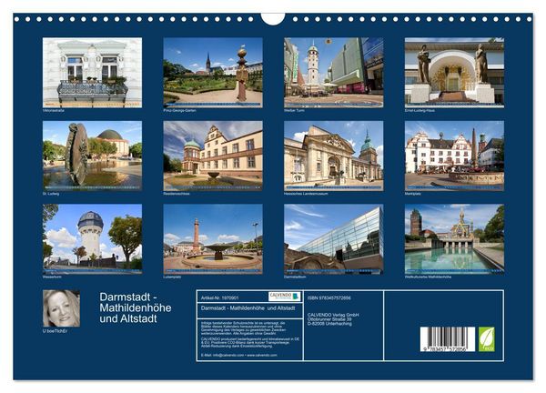 Produktbild: Darmstadt - Mathildenh&ouml;he und Altstadt (Wandkalender 2026 DIN A3 quer), CALVENDO Monatskalender