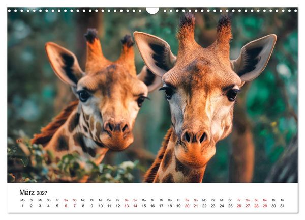 Produktbild: Sanfte Riesen - Giraffen in ihrer Welt (Wandkalender 2027 DIN A3 quer), CALVENDO Monatskalender
