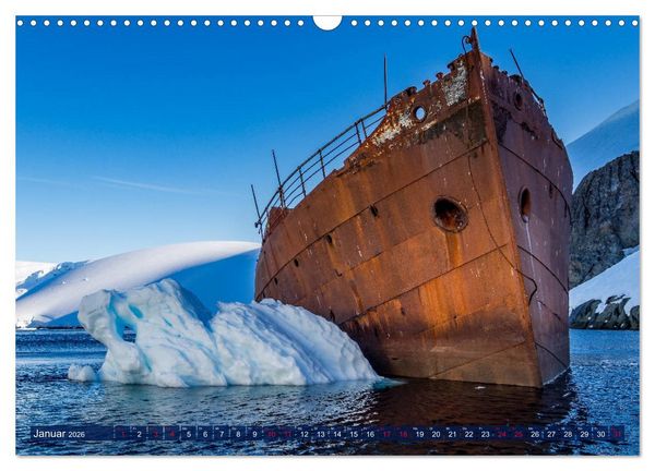 Produktbild: Antarktis Gletscher, Robben, Pinguine (Wandkalender 2026 DIN A3 quer), CALVENDO Monatskalender