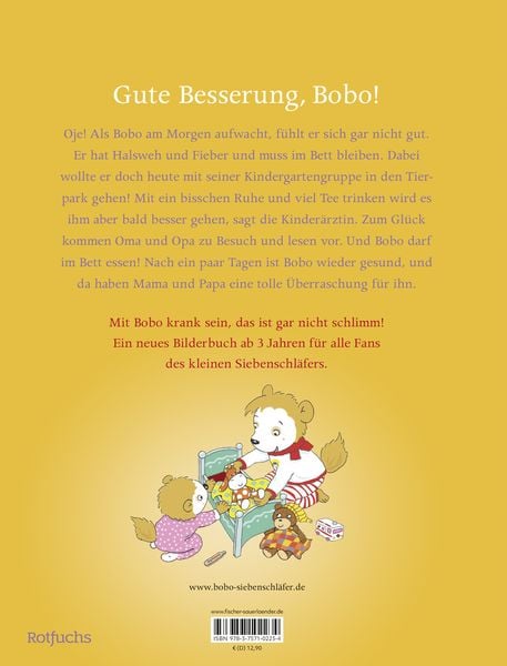 Produktbild: Bobo Siebenschl&auml;fer ist krank