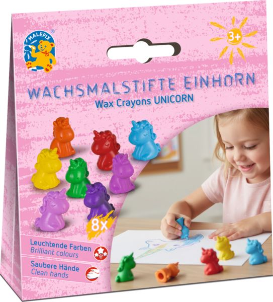 Produktbild: MALEFIX Wachsmalstifte EInhorn 8er Set