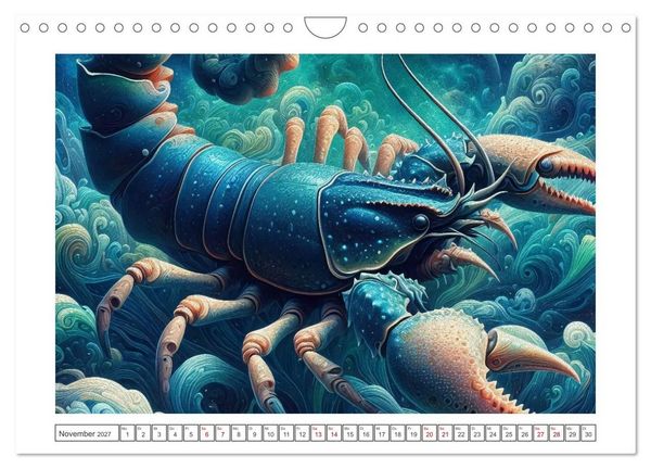 Produktbild: Tierkreisfl&uuml;stern &ndash; Ein Jahr in kosmischen Farben (Wandkalender 2027 DIN A4 quer), CALVENDO Monatskalender