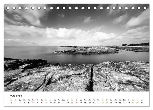Produktbild: Terres de contraste &ndash; Une ann&eacute;e en monochrome (Calendrier de bureau 2027 DIN A5 vertical), CALVENDO calendrier mensuel