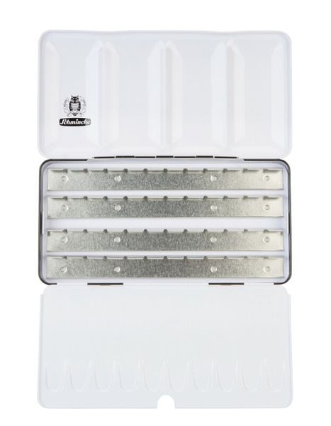 Produktbild: Schmincke Leerkasten f&uuml;r Aquarellfarben, Metall f&uuml;r 48 x 1/2 oder 24 x 1/1 N&auml;pfchen