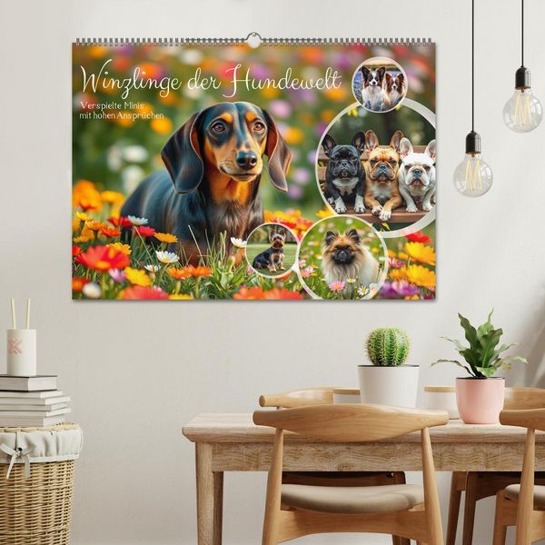 Produktbild: Winzlinge der Hundewelt (Wandkalender 2026 DIN A2 quer), CALVENDO Monatskalender