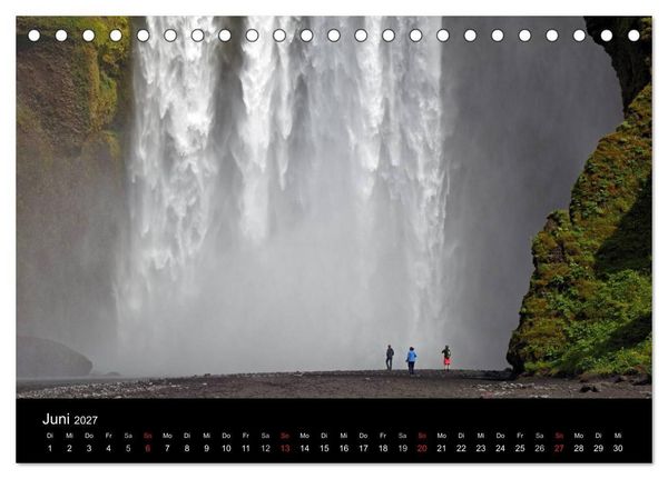 Produktbild: Island - Iceland (Tischkalender 2027 DIN A5 quer), CALVENDO Monatskalender