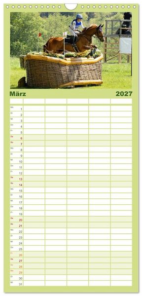 Produktbild: Familienplaner 2027 - Die Buschreiter mit 5 Spalten (Wandkalender, 21 x 45 cm) CALVENDO