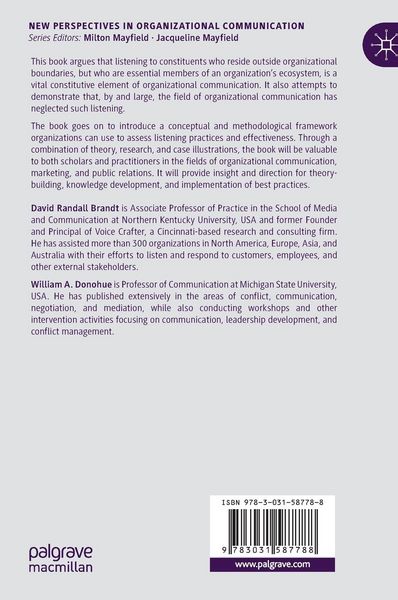Produktbild: Organizational Listening and Response