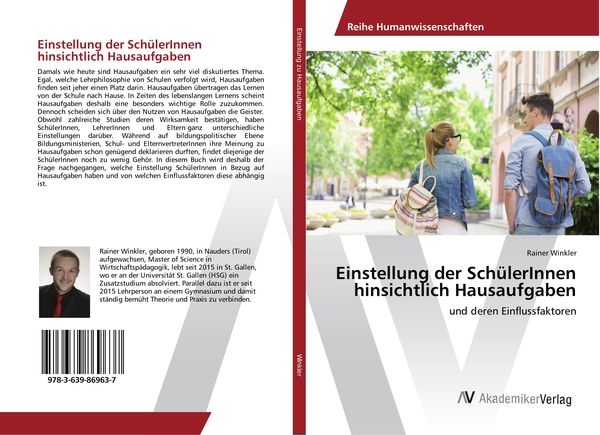 Einstellung der SchülerInnen hinsichtlich Hausaufgaben, Taschenbuch von Rainer Winkler, AV Akademikerverlag, 9783639869637