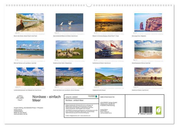 Produktbild: Nordsee - einfach Meer (hochwertiger Premium Wandkalender 2026 DIN A2 quer), Kunstdruck in Hochglanz