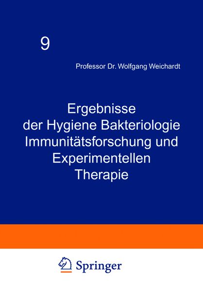 Produktbild: Ergebnisse der Hygiene Bakteriologie Immunit&auml;tsforschung und Experimentellen Therapie