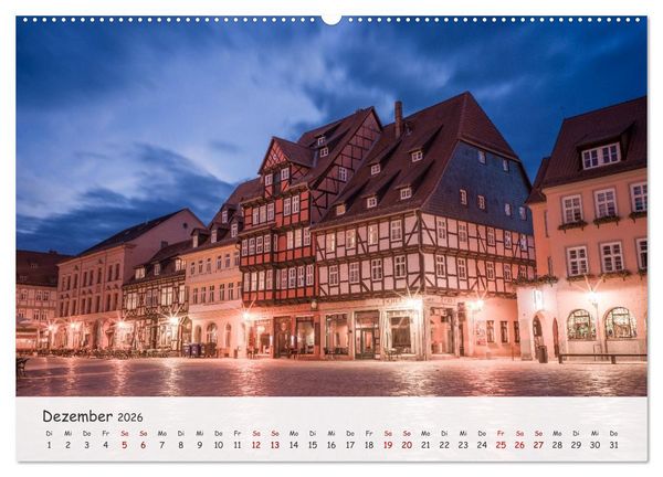 Produktbild: Quedlinburg - Die historische Altstadt (hochwertiger Premium Wandkalender 2026 DIN A2 quer), Kunstdruck in Hochglanz