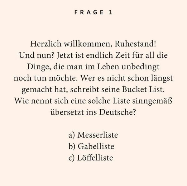 Produktbild: Ruhestand. Das Quiz