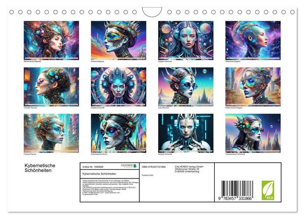 Produktbild: Kybernetische Sch&ouml;nheiten (Wandkalender 2026 DIN A4 quer), CALVENDO Monatskalender