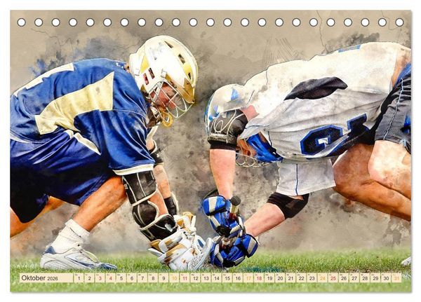 Produktbild: Ich liebe Lacrosse (Tischkalender 2026 DIN A5 quer), CALVENDO Monatskalender
