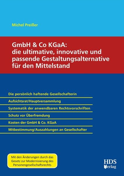 Produktbild: GmbH & Co KGaA: die ultimative, innovative und passende Gestaltungsalternative f&uuml;r den Mittelstand
