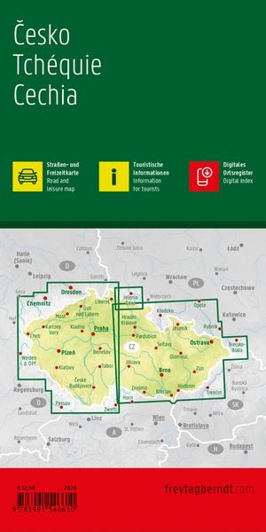 Produktbild: Freytag & berndt Stra&szlig;enkarte Tschechien 1:250.000