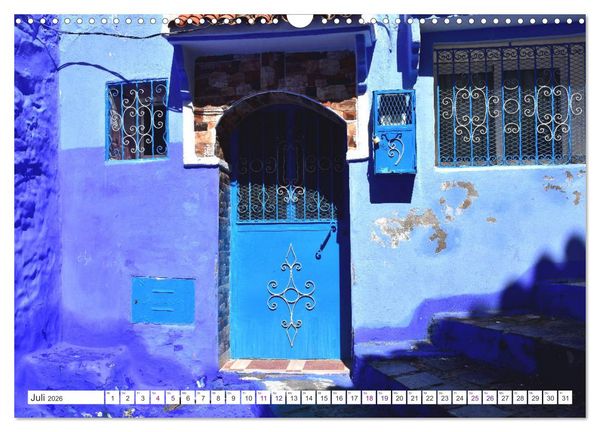 Produktbild: Chefchaouen - Blue Details (Wandkalender 2026 DIN A3 quer), CALVENDO Monatskalender