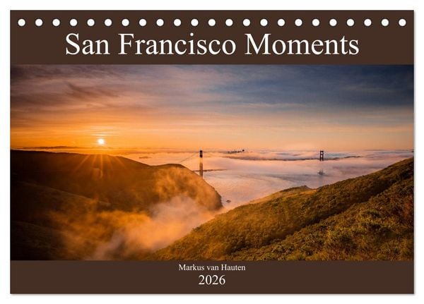 San Francisco Moments (Tischkalender 2026 DIN A5 quer), CALVENDO Monatskalender