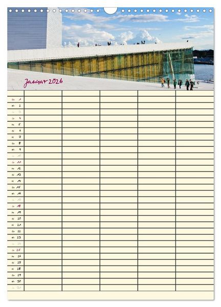Produktbild: Familienplaner Norwegen (Wandkalender 2026 DIN A3 hoch), CALVENDO Monatskalender