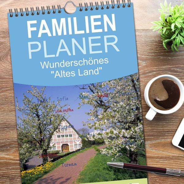 Produktbild: Familienplaner 2026 - Wundersch&ouml;nes "Altes Land" mit 5 Spalten (Wandkalender, 21 x 45 cm) CALVENDO