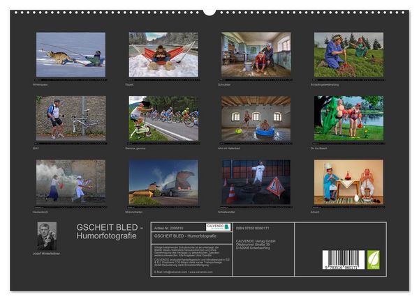 Produktbild: GSCHEIT BLED - Humorfotografie (hochwertiger Premium Wandkalender 2026 DIN A2 quer), Kunstdruck in Hochglanz