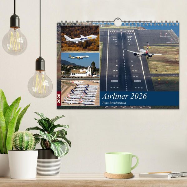 Produktbild: Airliner 2026 (Wandkalender 2026 DIN A4 quer), CALVENDO Monatskalender