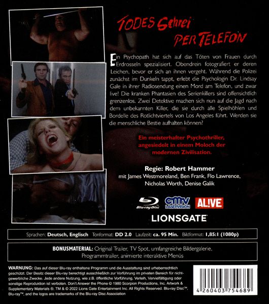 Produktbild: Todesschrei per Telefon (Blu-ray)