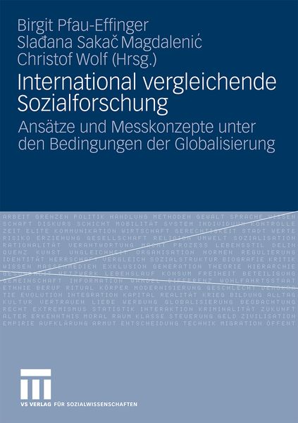 International vergleichende Sozialforschung, Taschenbuch von Birgit Pfau-Effinger , Sladana Sakac Magdalenic , Christof Wolf, VS Verlag für