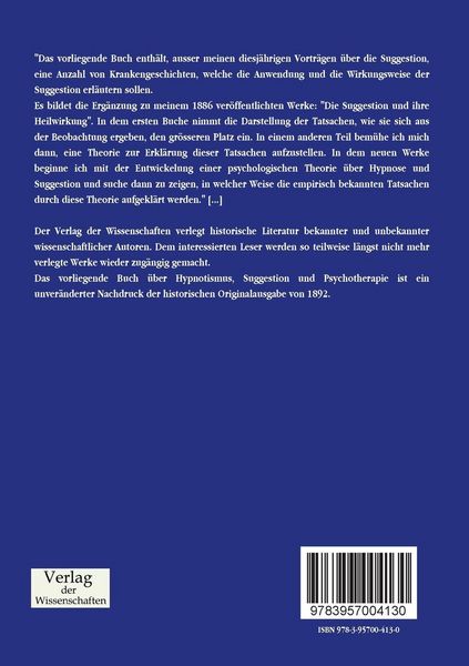 Produktbild: Neue Studien &uuml;ber Hypnotismus, Suggestion und Psychotherapie