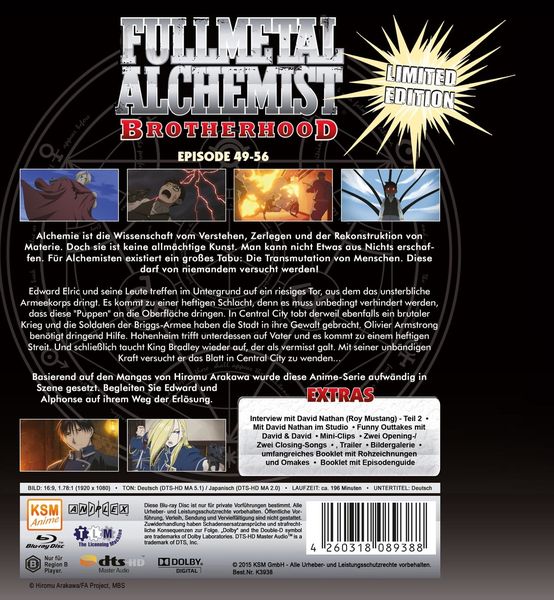 Produktbild: Fullmetal Alchemist - Brotherhood Vol. 7/Episoden 49-56 [LE]