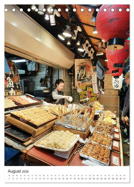 Produktbild: Japanisches Streetfood (Tischkalender 2026 DIN A5 hoch), CALVENDO Monatskalender