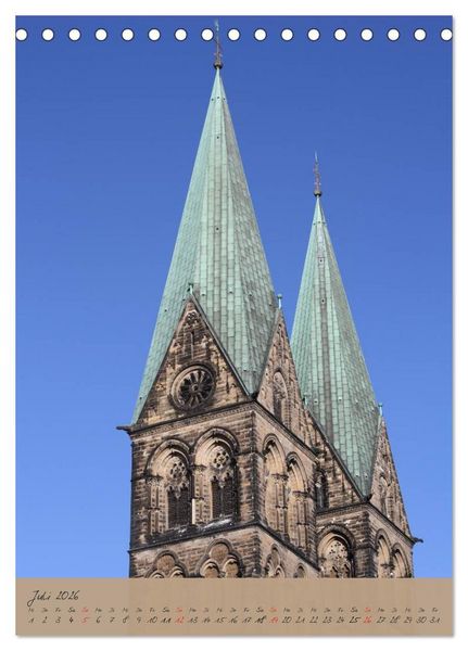 Produktbild: Sch&ouml;ne alte Hansestadt Bremen (Tischkalender 2026 DIN A5 hoch), CALVENDO Monatskalender