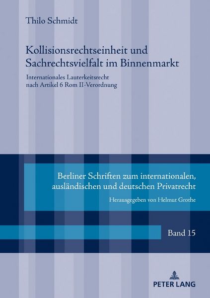 Produktbild: Kollisionsrechtseinheit und Sachrechtsvielfalt im Binnenmarkt