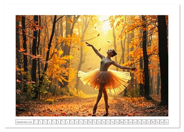 Produktbild: Fl&uuml;gel aus Licht - Ballett in der Poesie der Natur (Wandkalender 2026 DIN A3 quer), CALVENDO Monatskalender