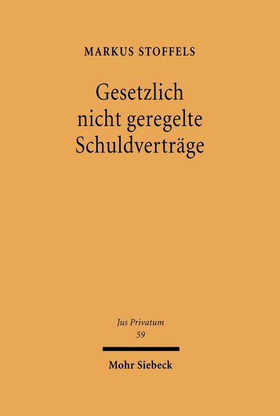 Produktbild: Gesetzlich nicht geregelte Schuldvertr&auml;ge