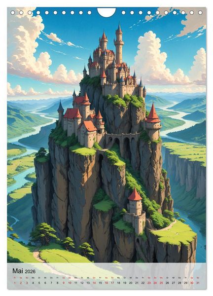 Produktbild: Fantastische Anime Welten (Wandkalender 2026 DIN A4 hoch), CALVENDO Monatskalender