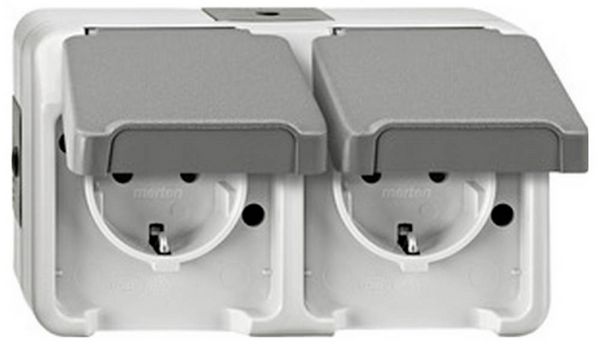 Merten Komplett Doppelsteckdose MEG2321-8029 1St.
