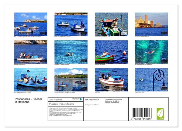 Produktbild: Pescadores - Fischer in Havanna (Wandkalender 2026 DIN A4 quer), CALVENDO Monatskalender