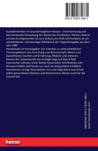 Produktbild: Kunstdenkm&auml;ler im Grossherzogthum Hessen