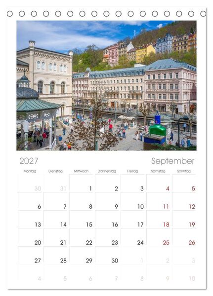 Produktbild: Tischplaner 2027 - Karlsbad / Karlovy Vary - Kleinod im Westb&ouml;hmischen B&auml;derdreieck (A5 Tischkalender zum Aufstellen) CALVENDO
