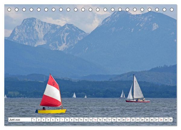 Produktbild: Chiemsee - Sommerferien am bayrischen Meer (Tischkalender 2026 DIN A5 quer), CALVENDO Monatskalender