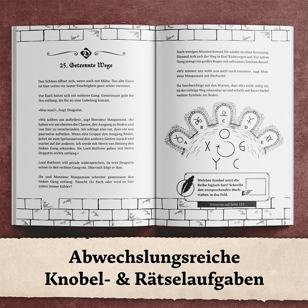 Produktbild: Das R&auml;tselbuch des Graf Dracula: Knackt den Code und entkommt dem F&uuml;rsten der Finsternis