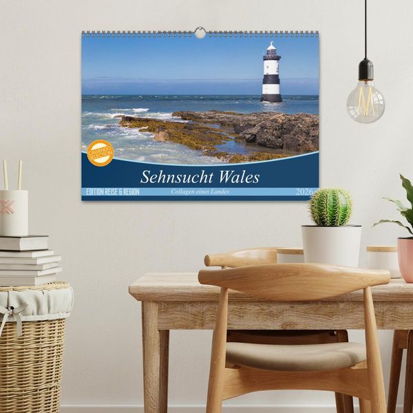 Produktbild: Sehnsucht Wales - Collagen eines Landes (Wandkalender 2026 DIN A3 quer), CALVENDO Monatskalender