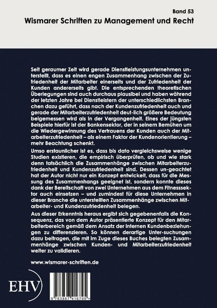 Produktbild: Auswirkungen der Mitarbeiterzufriedenheit auf die Kundenzufriedenheit im Dienstleistungssektor