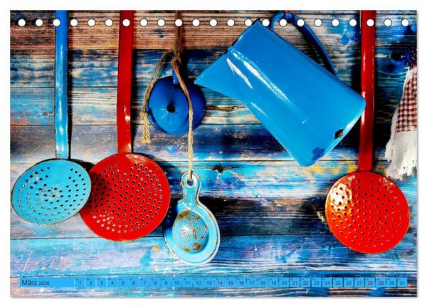 Produktbild: Die bunte Gute Laune K&uuml;che (Tischkalender 2026 DIN A5 quer), CALVENDO Monatskalender