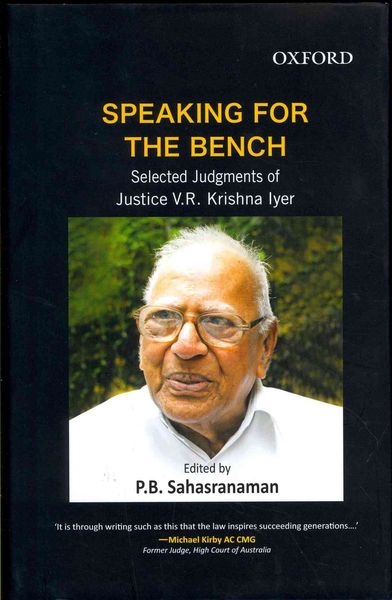 Produktbild: Sahasranaman, P: Speaking for the Bench